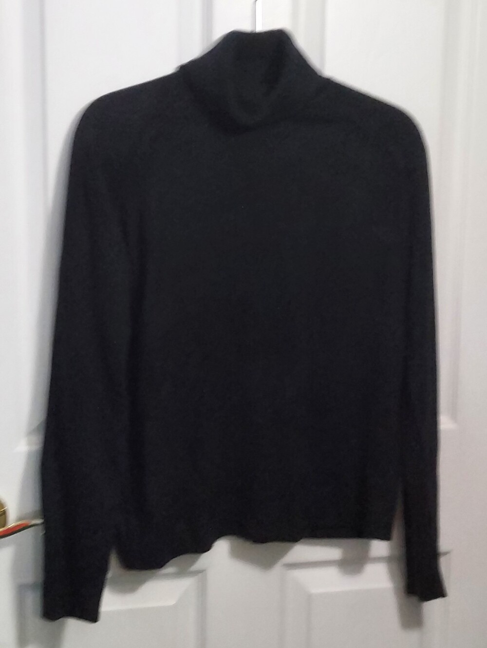 Women's Lightweigt Black Turtleneck